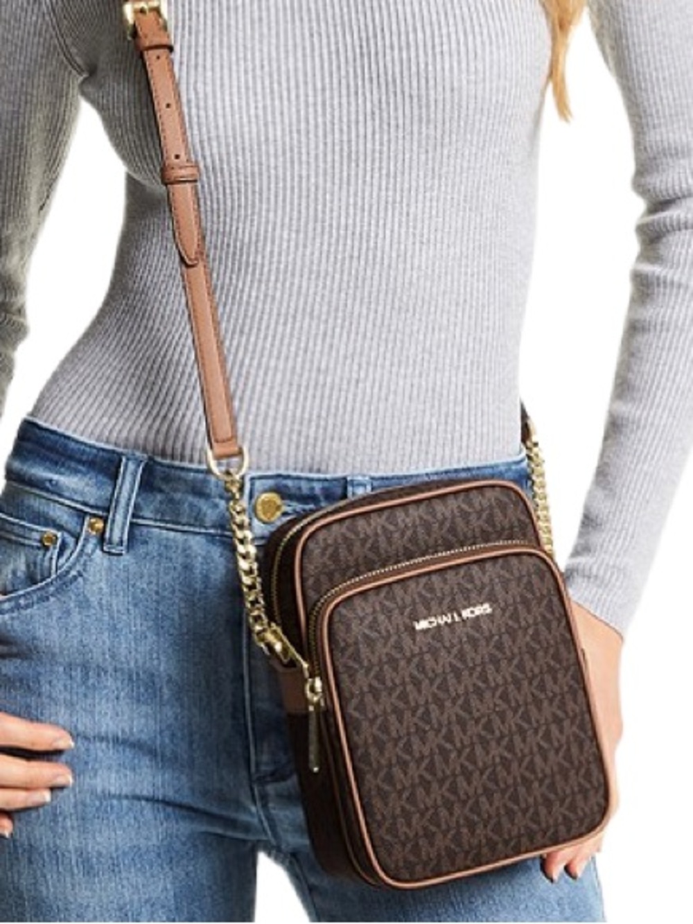 NWT $398 JET SET TRAVEL MEDIUM LOGO CROSSBODY BAG - Picture 2 of 4